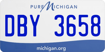 MI license plate DBY3658