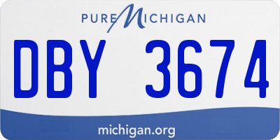 MI license plate DBY3674
