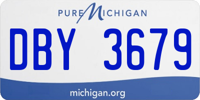 MI license plate DBY3679