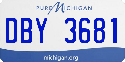 MI license plate DBY3681