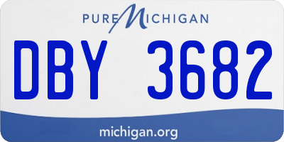 MI license plate DBY3682