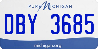 MI license plate DBY3685
