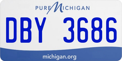 MI license plate DBY3686