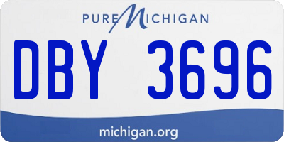 MI license plate DBY3696