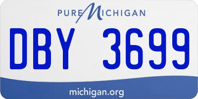MI license plate DBY3699