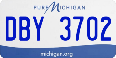 MI license plate DBY3702