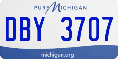 MI license plate DBY3707