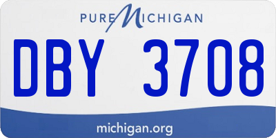 MI license plate DBY3708