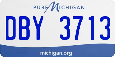 MI license plate DBY3713