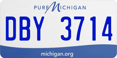 MI license plate DBY3714