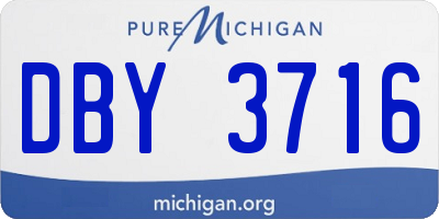 MI license plate DBY3716