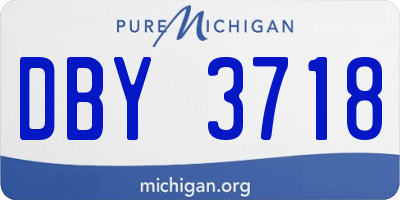 MI license plate DBY3718