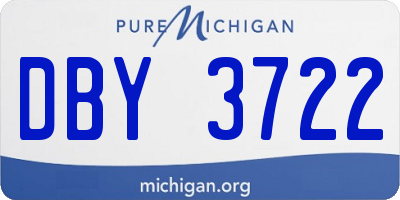 MI license plate DBY3722