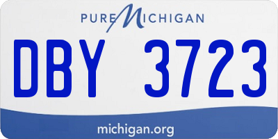 MI license plate DBY3723