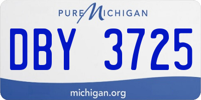 MI license plate DBY3725