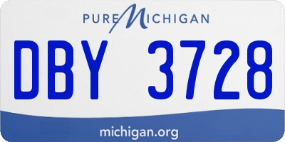 MI license plate DBY3728