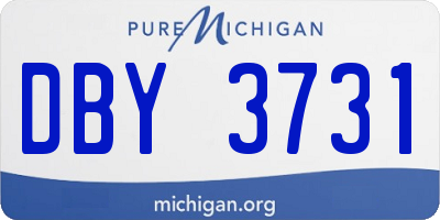MI license plate DBY3731