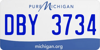 MI license plate DBY3734
