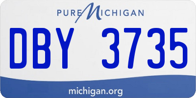 MI license plate DBY3735