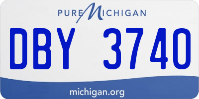 MI license plate DBY3740