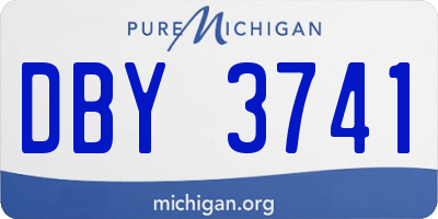 MI license plate DBY3741