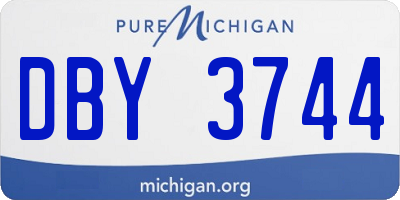 MI license plate DBY3744