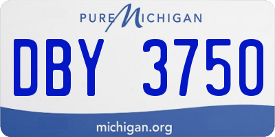 MI license plate DBY3750