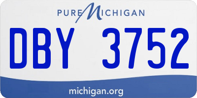 MI license plate DBY3752