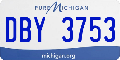 MI license plate DBY3753