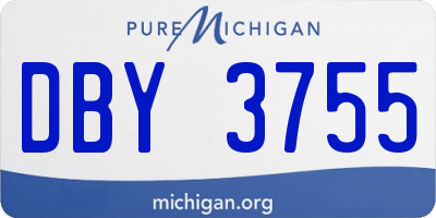 MI license plate DBY3755