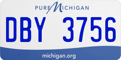 MI license plate DBY3756