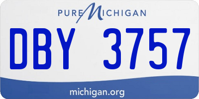 MI license plate DBY3757