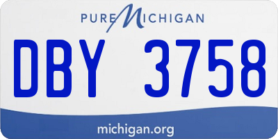 MI license plate DBY3758