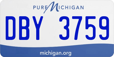 MI license plate DBY3759