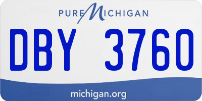 MI license plate DBY3760