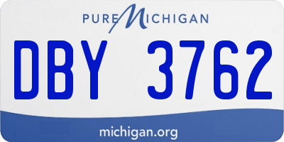 MI license plate DBY3762