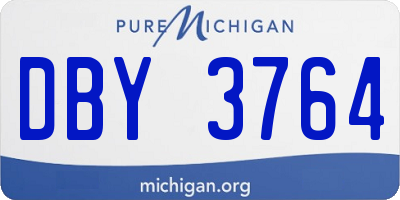 MI license plate DBY3764