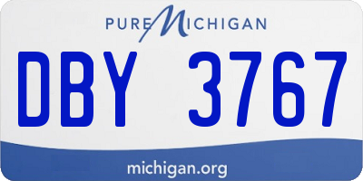 MI license plate DBY3767