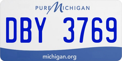 MI license plate DBY3769