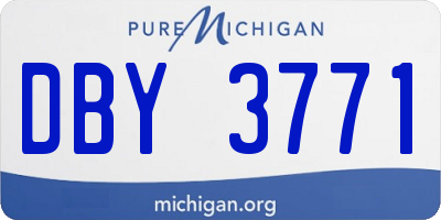 MI license plate DBY3771