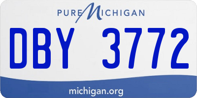 MI license plate DBY3772
