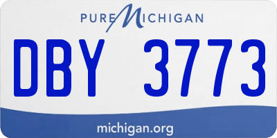 MI license plate DBY3773