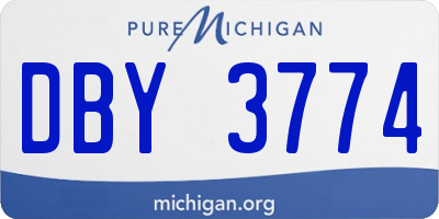 MI license plate DBY3774
