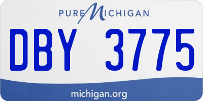 MI license plate DBY3775