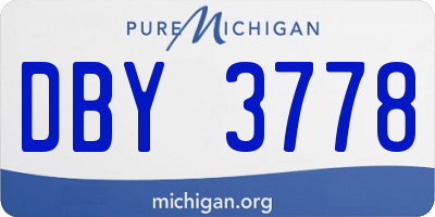 MI license plate DBY3778
