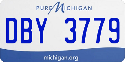 MI license plate DBY3779