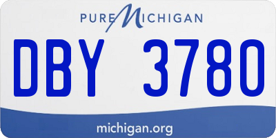 MI license plate DBY3780