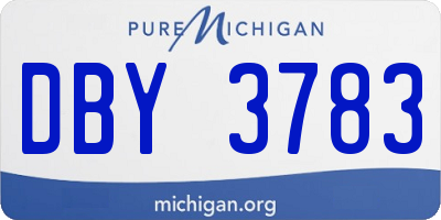 MI license plate DBY3783