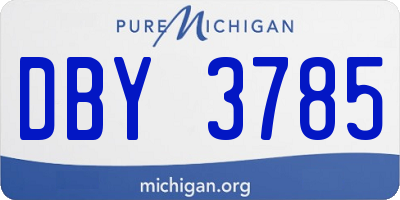 MI license plate DBY3785