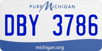 MI license plate DBY3786